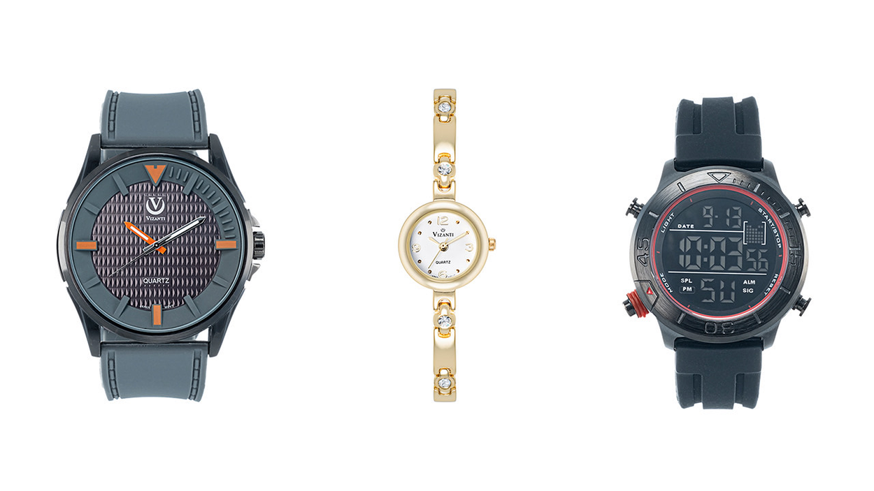 Escoge 3 relojes Vizanti por $1,777